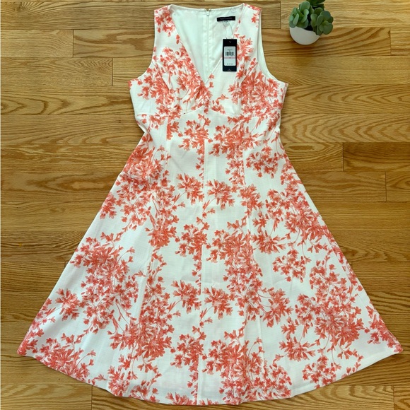 Tommy Hilfiger Dresses & Skirts - NWT Tommy Hilfiger White and Peach Floral Midi Dress Size 10
